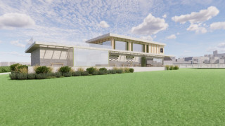 Cricket pavilion Office for Contemporary Rural Architecture north facade