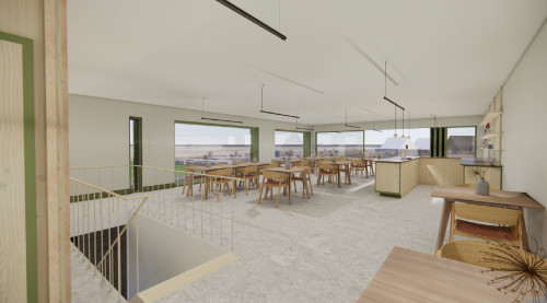 Cricket pavilion Office for Contemporary Rural Architecture upstairs