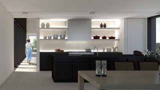 Modern kitchen in new build home north devon