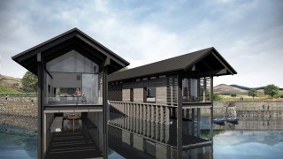 modern residential architecture floating house appledore
