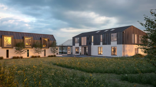 live work scheme with barn inspired cladding